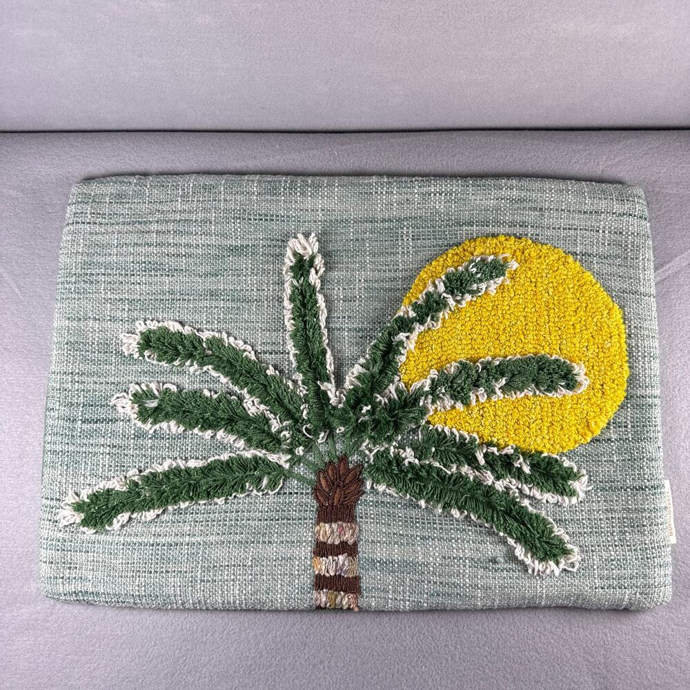 World Market Palm tree lumbar pillow cover - sham tropical beach vacation 14x20